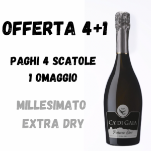 OFFERTA MILLESIMATO EXTRA DRY 4 SCATOLE PIU' UNA IN OMAGGIO