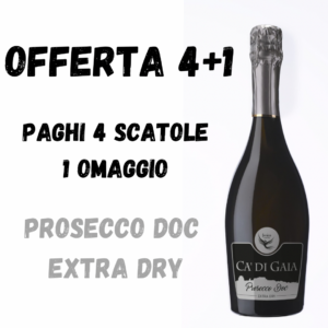 OFFERTA PROSECCO DOC EXTRA DRY 4 SCATOLE PIU' UNA IN OMAGGIO